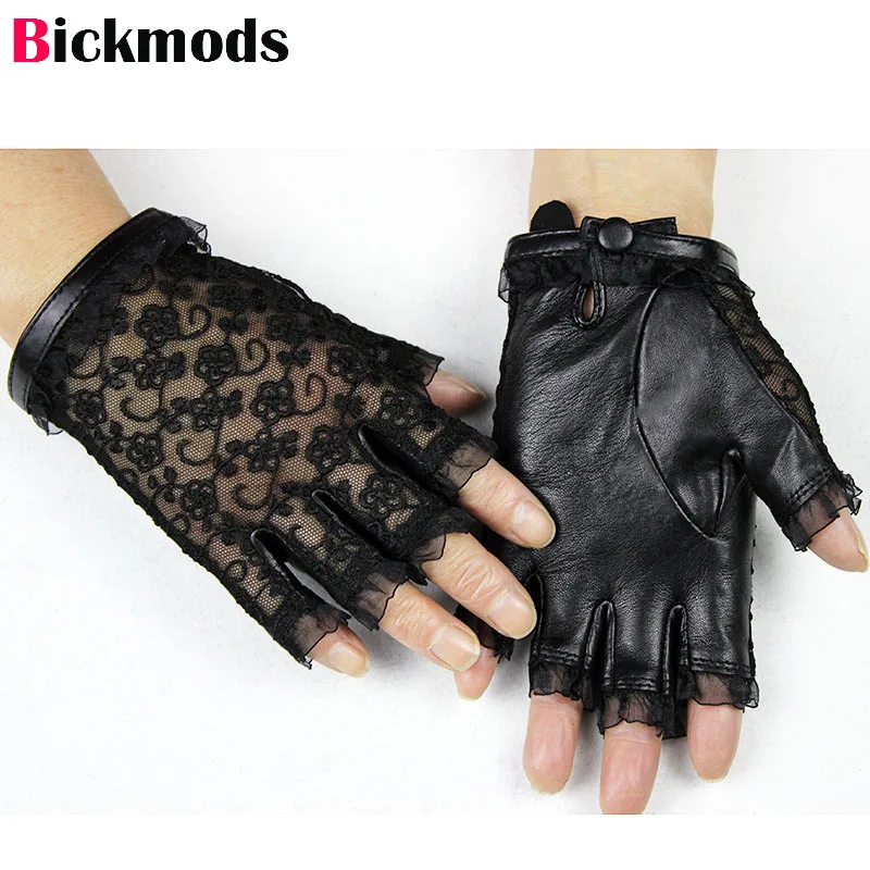 2018 new sheepskin gloves women's half finger leather gloves half lace short style spring and summer thin driving gloves
2018 new sheepskin gloves women's half finger leather gloves half lace short style spring and summer thin driving gloves