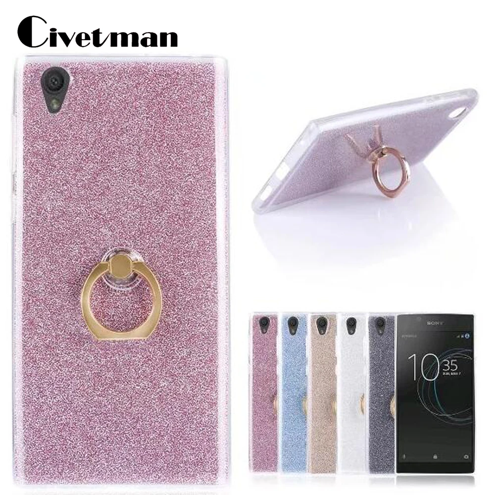 Cover Mobile Phone Case For Sony Xperia L1 L 1 5.5" TPU Silicone Protection Shell + Shine Flash Glitter Powder Finger Ring Stent
Cover Mobile Phone Case For Sony Xperia L1 L 1 5.5" TPU Silicone Protection Shell + Shine Flash Glitter Powder Finger Ring Stent