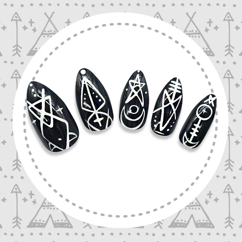 New Designs False Nails 24Pcs/set Black Stiletto Tips for DIY Artificial Nail Art Tips Faux Ongle with Glue Pre-designs
New Designs False Nails 24Pcs/set Black Stiletto Tips for DIY Artificial Nail Art Tips Faux Ongle with Glue Pre-designs