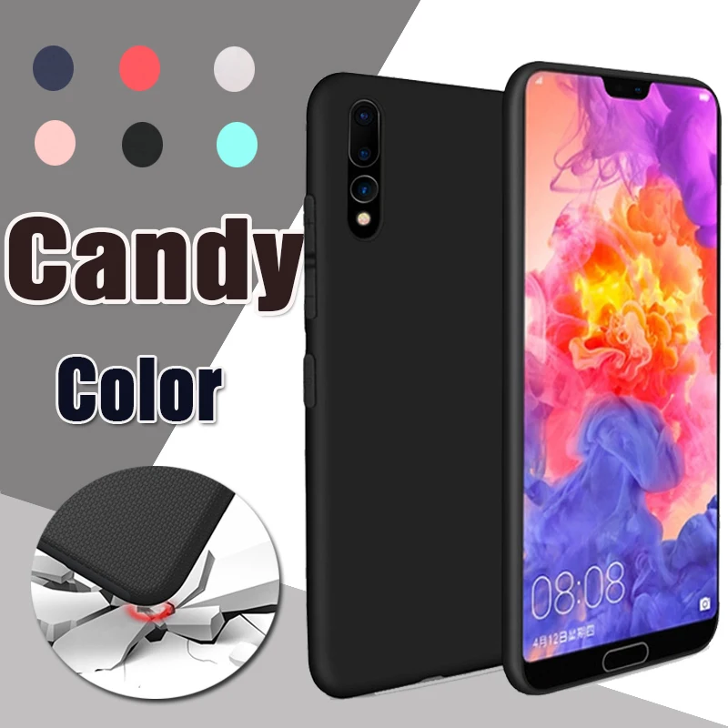 Мягкий чехол из ТПУ ярких цветов для Huawei P40 Pro P30 P20 Mate 30 20 X RS 10 Lite P Smart Z Plus