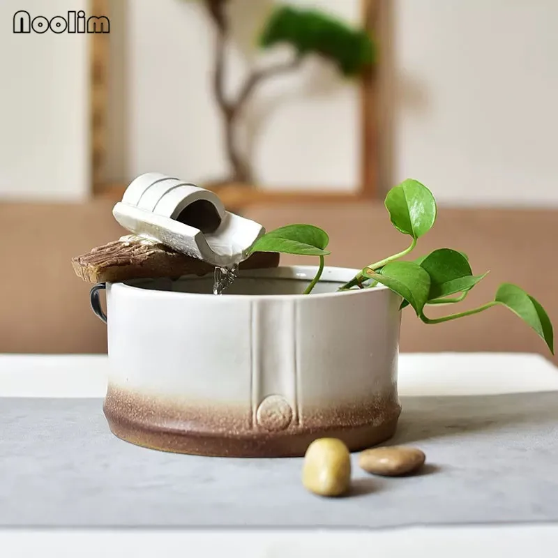 Ceramic Small Water Fountain Home Decoration Waterscape Living Room Office Desktop Creative Bamboo Model Feng Shui Ornaments
Ceramic Small Water Fountain Home Decoration Waterscape Living Room Office Desktop Creative Bamboo Model Feng Shui Ornaments
