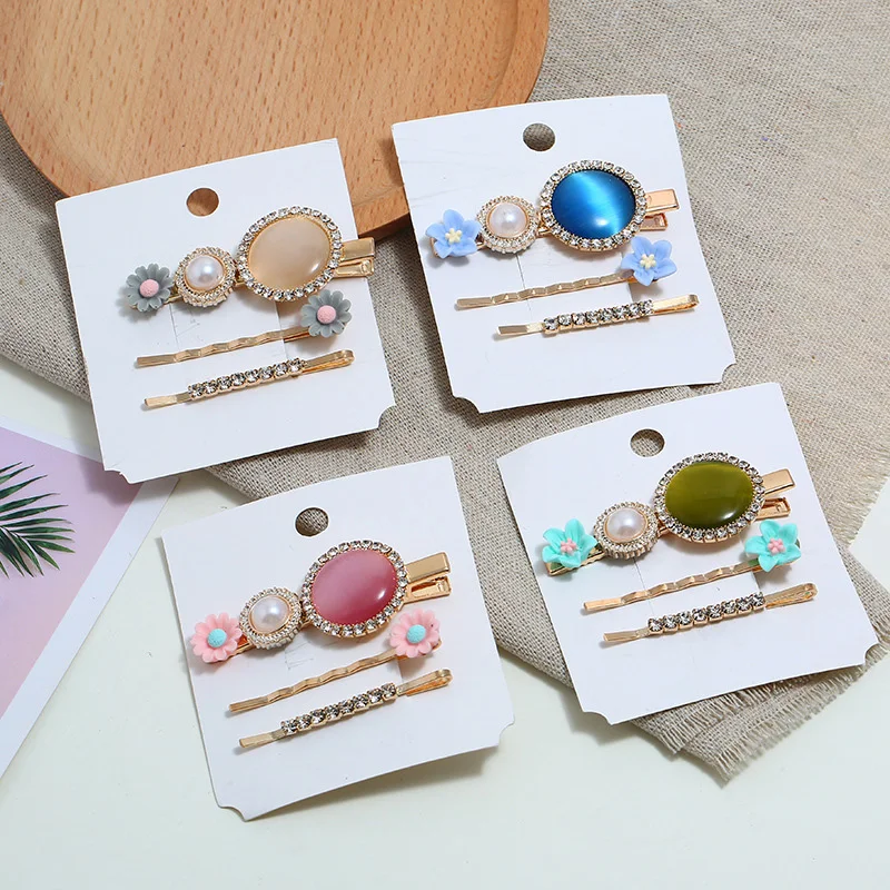 3Pcs/Set Fashion New Metal Hair Clip Geometric Round Opals Shaped Simulated Pearl Hair Accessories For Women Girl Barrettes Gift
3Pcs/Set Fashion New Metal Hair Clip Geometric Round Opals Shaped Simulated Pearl Hair Accessories For Women Girl Barrettes Gift