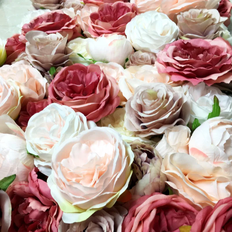 

SPR 3D high quality Artificial wedding baby shower rose flower wall backdrop arrangement wedding decoration ever Free Shipping