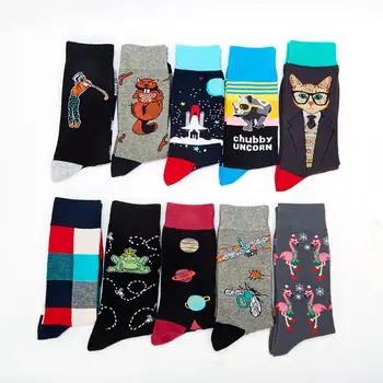 Fashion combed cotton men's socks Harajuku happy funny animal flamingo frog alien dress socks men's wedding Christmas gift
Fashion combed cotton men's socks Harajuku happy funny animal flamingo frog alien dress socks men's wedding Christmas gift