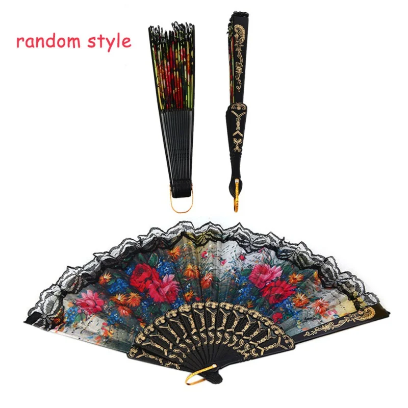 Spanish European Flower Folding Fan With Lace Edge Decoration Crafts Retro Portable Folding Fan Random Style
Spanish European Flower Folding Fan With Lace Edge Decoration Crafts Retro Portable Folding Fan Random Style