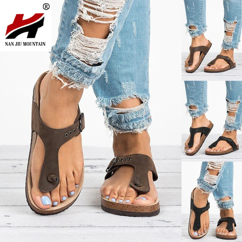NAN JIU MOUNTAIN Summer Flat Sandals Women New Roman Fashion Beach Explosions Leather Slippers Plus Shoes 34-45 
NAN JIU MOUNTAIN Summer Flat Sandals Women New Roman Fashion Beach Explosions Leather Slippers Plus Shoes 34-45