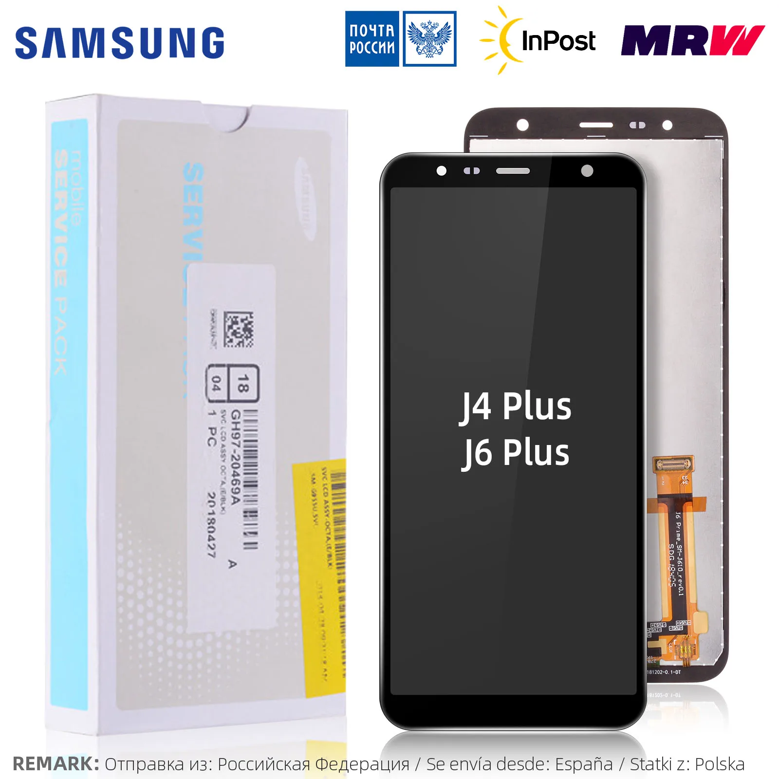 6" Original LCD For SAMSUNG Galaxy J4 Plus Display J6 Plus LCD Touch Screen Replacement J4+ J415F J415 J410 J6+ J615 J615 J610
6" Original LCD For SAMSUNG Galaxy J4 Plus Display J6 Plus LCD Touch Screen Replacement J4+ J415F J415 J410 J6+ J615 J615 J610