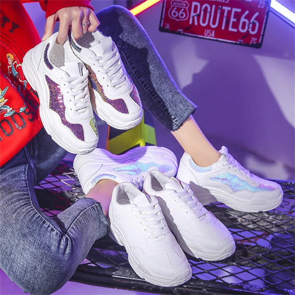 Women Fashion Cool Sport Outdoor Bling Summer Shoes Med Lace Up Girls Sneaker white sneakers woman platform footwear woman
Women Fashion Cool Sport Outdoor Bling Summer Shoes Med Lace Up Girls Sneaker white sneakers woman platform footwear woman
