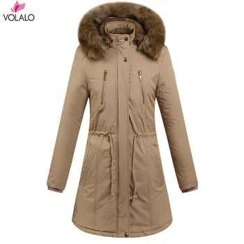 VOLALO Women Fur Hooded Parka Padded Raccoon Fur Parka Black Army Green Raccoon Fur Lined Coat Parka
VOLALO Women Fur Hooded Parka Padded Raccoon Fur Parka Black Army Green Raccoon Fur Lined Coat Parka