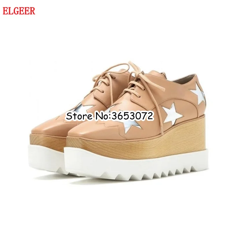 square toe Woven Star Shoes high wedge platform single shoes height Increasing lace up thick bottom woman casual loafer shoes
square toe Woven Star Shoes high wedge platform single shoes height Increasing lace up thick bottom woman casual loafer shoes