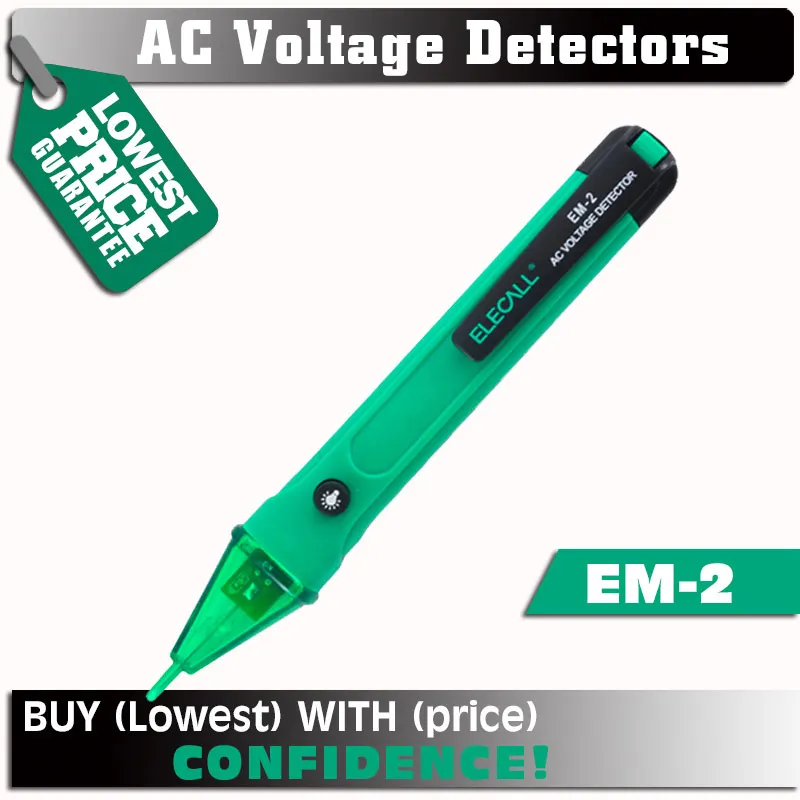 ELECALL Multi-function ACVoltage Detectors Tester Sensor NonContact Induction Test Pencil Electric Pen 90-1000V With LED Light
ELECALL Multi-function ACVoltage Detectors Tester Sensor NonContact Induction Test Pencil Electric Pen 90-1000V With LED Light