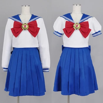 Sailor Moon Clothing Navy Sailor School Uniforms Performance Halloween Custom Size 
Sailor Moon Clothing Navy Sailor School Uniforms Performance Halloween Custom Size