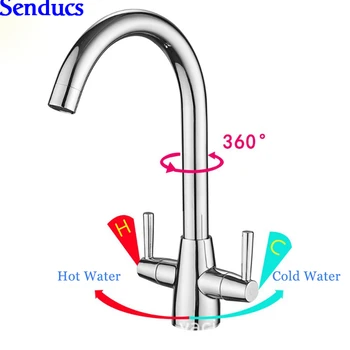 Senducs Dual Lever Kitchen Faucet With Quality Brass Kitchen Sink Faucet Hot Cold Kitchen Water Faucet Chrome Kitchen Sink Tap
Senducs Dual Lever Kitchen Faucet With Quality Brass Kitchen Sink Faucet Hot Cold Kitchen Water Faucet Chrome Kitchen Sink Tap