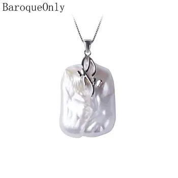 BaroqueOnly Natural Freshwater Baroque Pearl Pendant Necklace,18-23mm, 925 Sterling Silver Pendant Pearl Jewelry For Women
BaroqueOnly Natural Freshwater Baroque Pearl Pendant Necklace,18-23mm, 925 Sterling Silver Pendant Pearl Jewelry For Women