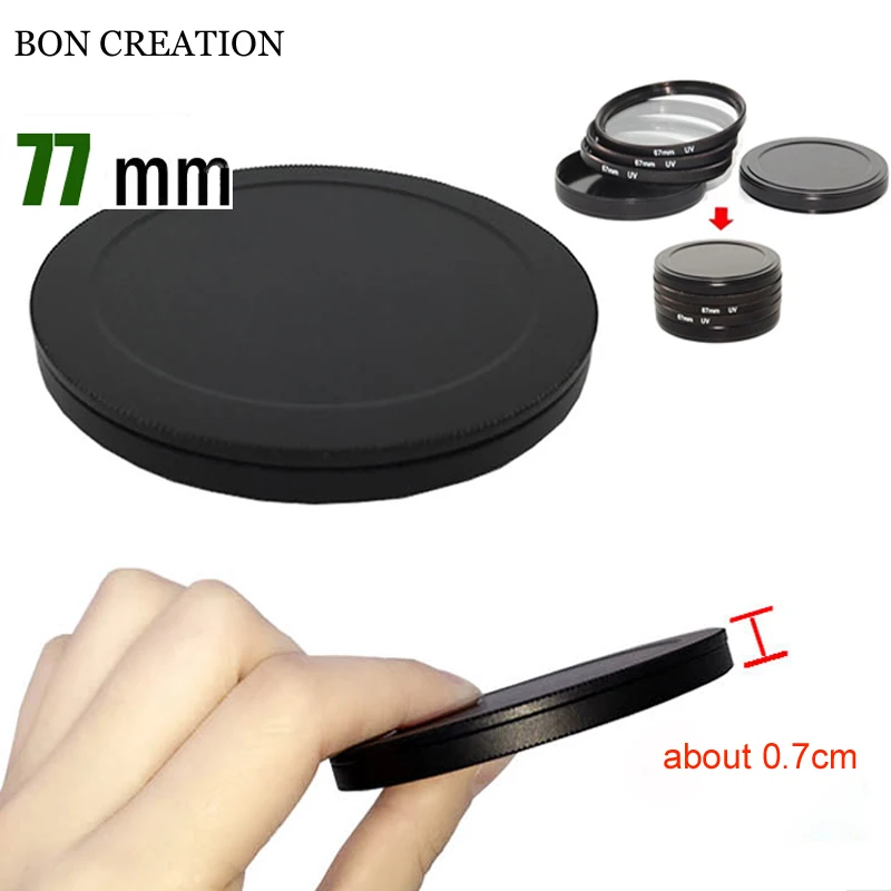 BON CREATION New High Quality Protection Filter Case 77mm Screw-in Filter Stack Cap Set Metal Filter Case Cover
BON CREATION New High Quality Protection Filter Case 77mm Screw-in Filter Stack Cap Set Metal Filter Case Cover