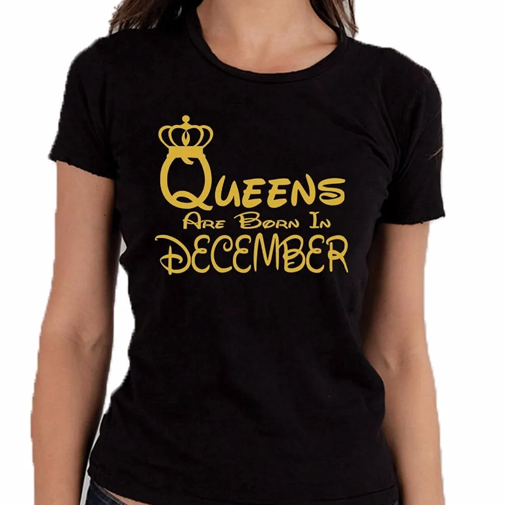 2019 Latest Woman T Shirt Fashion Designs Slim Fit Queens Are Born In December T-Shirt Black Gold Lettres Tee Shirt
2019 Latest Woman T Shirt Fashion Designs Slim Fit Queens Are Born In December T-Shirt Black Gold Lettres Tee Shirt