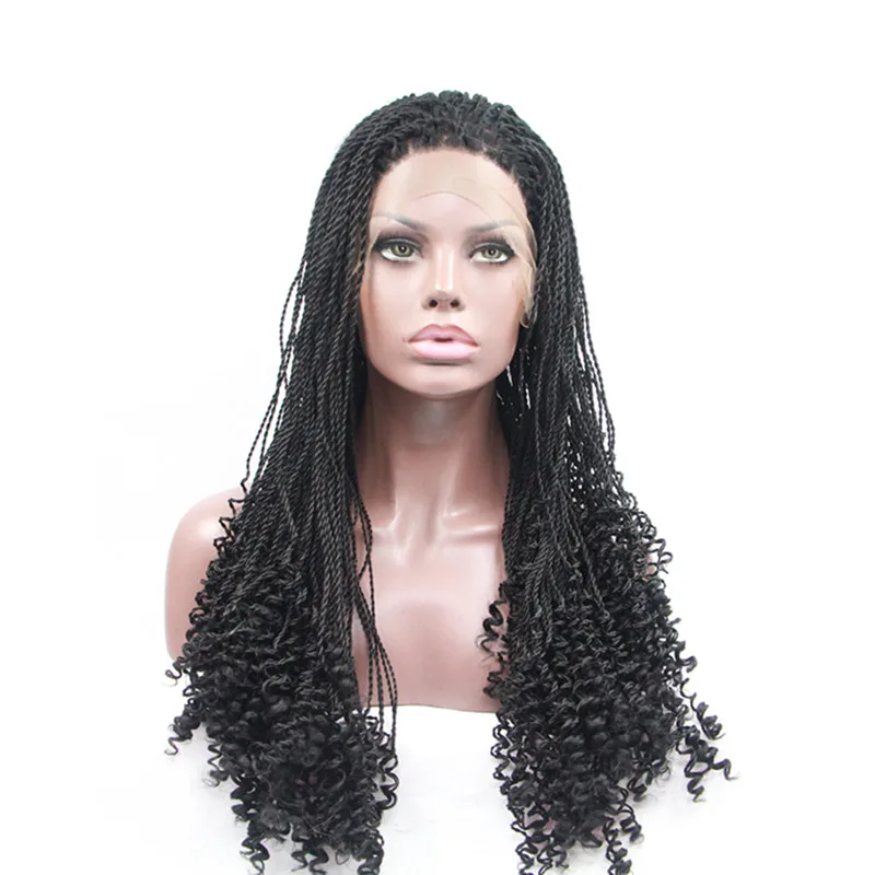 Pervado Hair High Temperature Fiber Synthetic Lace Front Wigs Senegalese Twist Braided Hair with Curly Ends Black Cabelo Pelo
Pervado Hair High Temperature Fiber Synthetic Lace Front Wigs Senegalese Twist Braided Hair with Curly Ends Black Cabelo Pelo