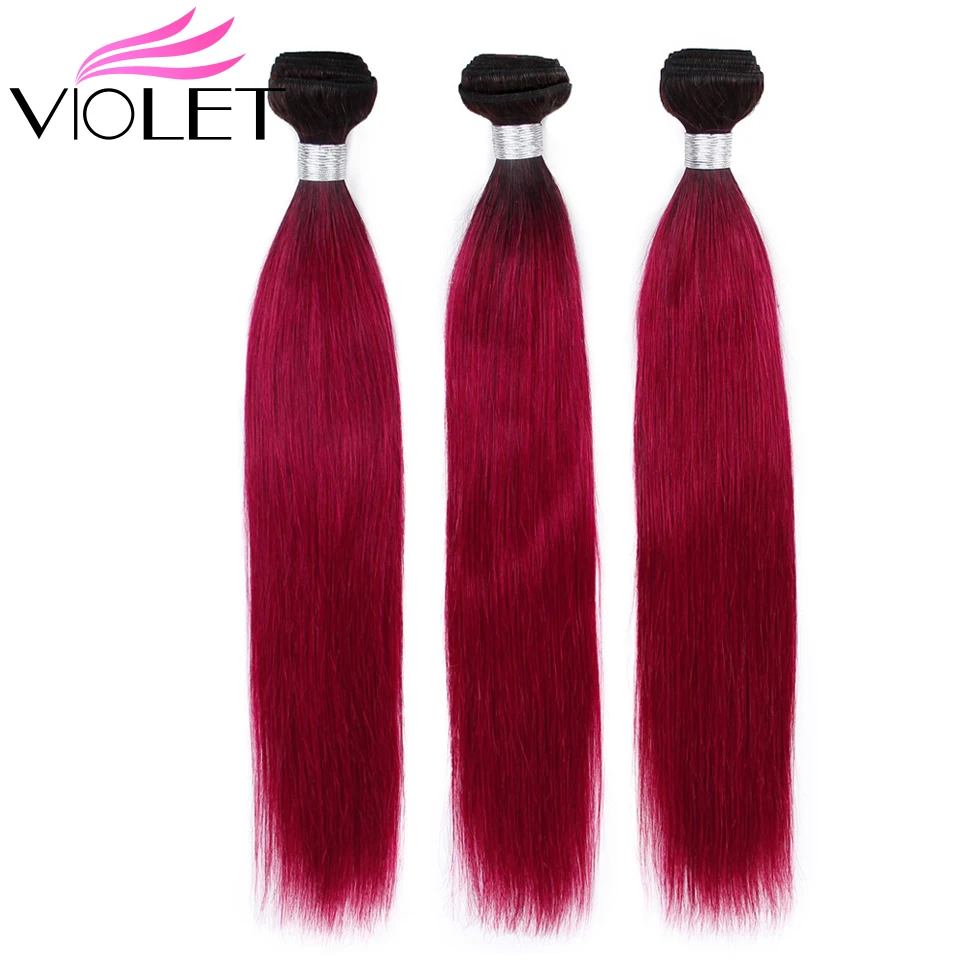 VIOLET Ombre Hair Bundles Brazilian T1B/Burgundy Straight Bundle 100% Human Hair 1 Bundle Non-remy Hair Extensions Dark Roots
VIOLET Ombre Hair Bundles Brazilian T1B/Burgundy Straight Bundle 100% Human Hair 1 Bundle Non-remy Hair Extensions Dark Roots