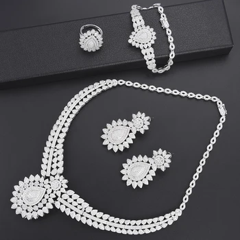 missvikki High Quality Nigerian Wedding African Jewelry Set Crystal Saudi Jewelry Sets Necklace Bracelet Earring Ring Set
missvikki High Quality Nigerian Wedding African Jewelry Set Crystal Saudi Jewelry Sets Necklace Bracelet Earring Ring Set