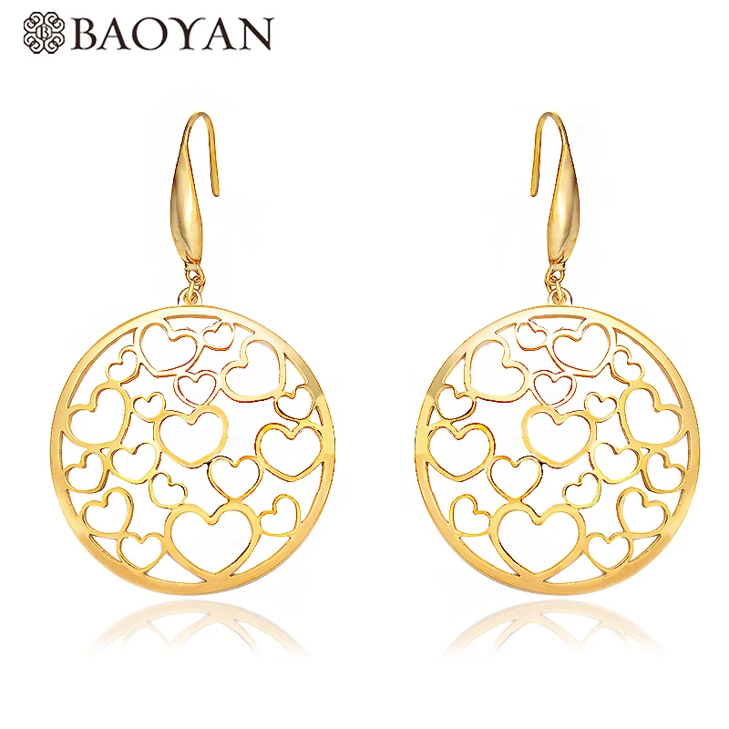 BAOYAN Stainless Stell Jewelry Gold Color Silver Color Trendy Style The Shape Of Heart Stainless Steel Earring
BAOYAN Stainless Stell Jewelry Gold Color Silver Color Trendy Style The Shape Of Heart Stainless Steel Earring