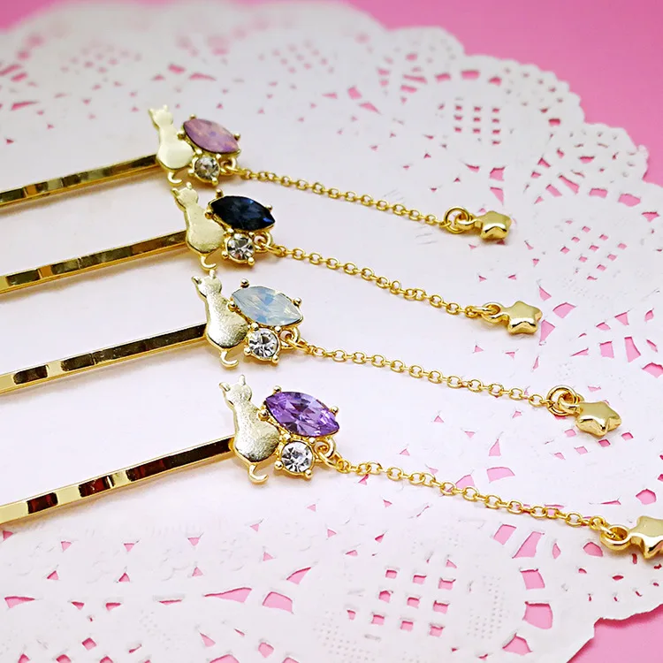 Cute Girl Hairpin Japanese Crystal Cat Star Side Clip Word Clip Animal Cartoon Hair Clip
Cute Girl Hairpin Japanese Crystal Cat Star Side Clip Word Clip Animal Cartoon Hair Clip