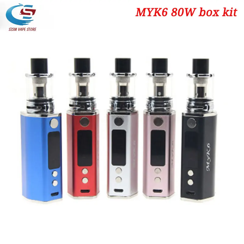 Electronic cigarette MYK6 80W Vape Kit 2000mAh Battery Box Mods With 0.2ohm 2ml Tank Atomizer Vape vaporizer Starter Kits
Electronic cigarette MYK6 80W Vape Kit 2000mAh Battery Box Mods With 0.2ohm 2ml Tank Atomizer Vape vaporizer Starter Kits