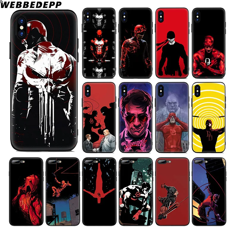 WEBBEDEPP Daredevil TV Marvel Soft Silicone Case for Apple iPhone 11 Pro Xr Xs Max X or 10 8 7 6 6S Plus 5 5S SE TPU
WEBBEDEPP Daredevil TV Marvel Soft Silicone Case for Apple iPhone 11 Pro Xr Xs Max X or 10 8 7 6 6S Plus 5 5S SE TPU