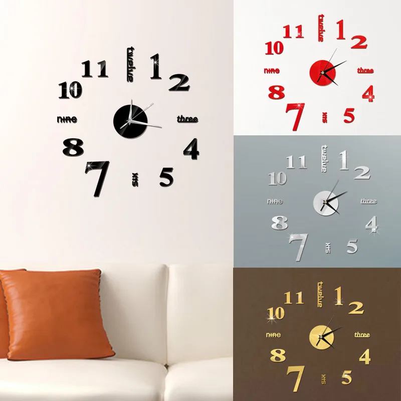 Creative 3D DIY Large Size Clock Wall Sticker Mirror Surface Wall Clock Acrylic Sticker Home Room Art Decor
Creative 3D DIY Large Size Clock Wall Sticker Mirror Surface Wall Clock Acrylic Sticker Home Room Art Decor