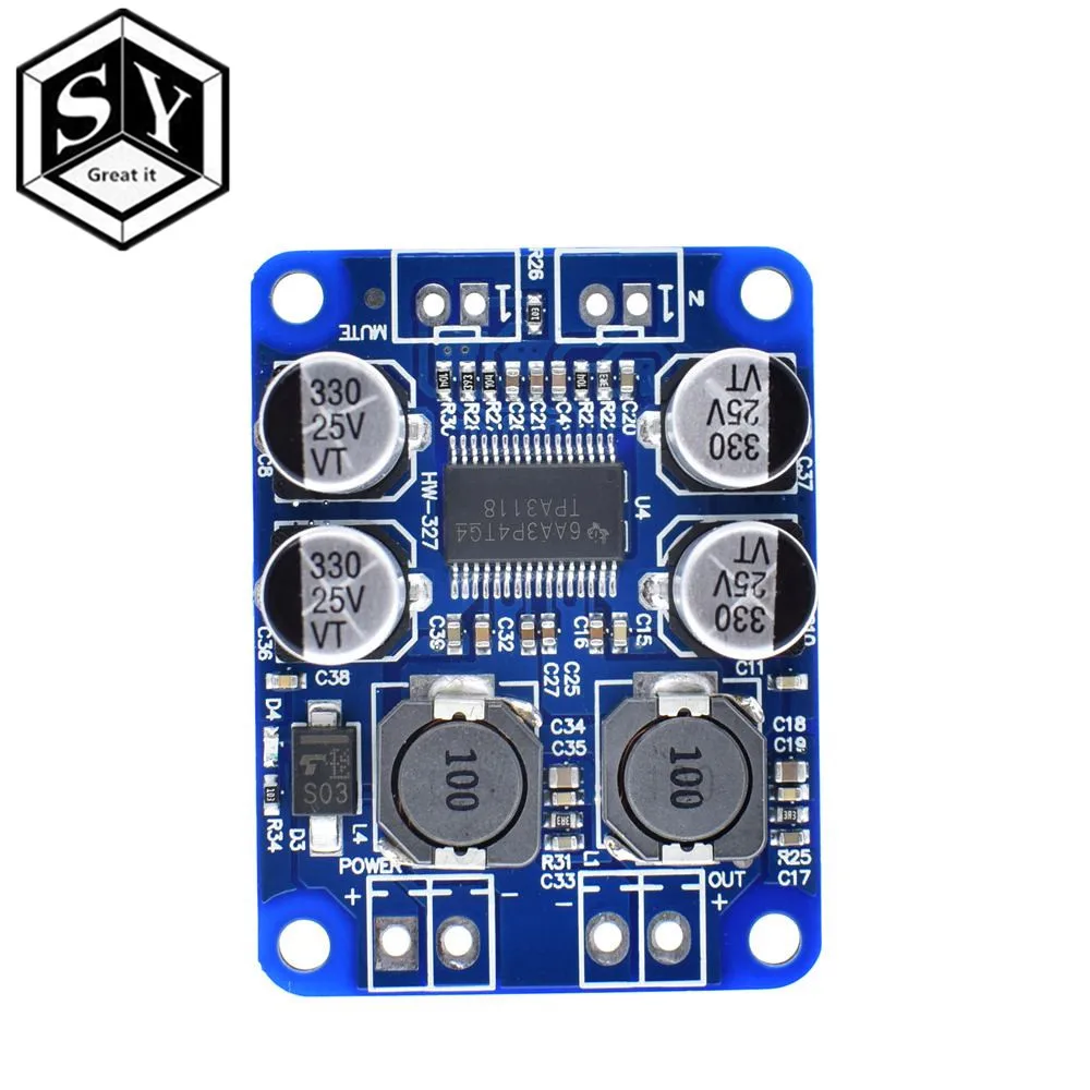 1PCS Great IT DC 12V-24V TPA3118 60W Mono Digital Audio Power Amplifier Board Amp Module
1PCS Great IT DC 12V-24V TPA3118 60W Mono Digital Audio Power Amplifier Board Amp Module