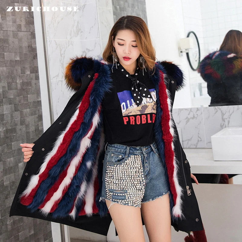 ZURICHOUSE Raccoon Fur Collar Winter Coats Woman Real Fur Coat 2019 New Rex Rabbit Liner Fur Parka Jackets Women Warm Overocat
ZURICHOUSE Raccoon Fur Collar Winter Coats Woman Real Fur Coat 2019 New Rex Rabbit Liner Fur Parka Jackets Women Warm Overocat