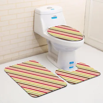 Simple Stripe Bathroom Toilet Mat 3 Pieces / Set Ultra-Soft Flannel Non-Slip Bath Rugs and Toilet Cover Foot Mat
Simple Stripe Bathroom Toilet Mat 3 Pieces / Set Ultra-Soft Flannel Non-Slip Bath Rugs and Toilet Cover Foot Mat