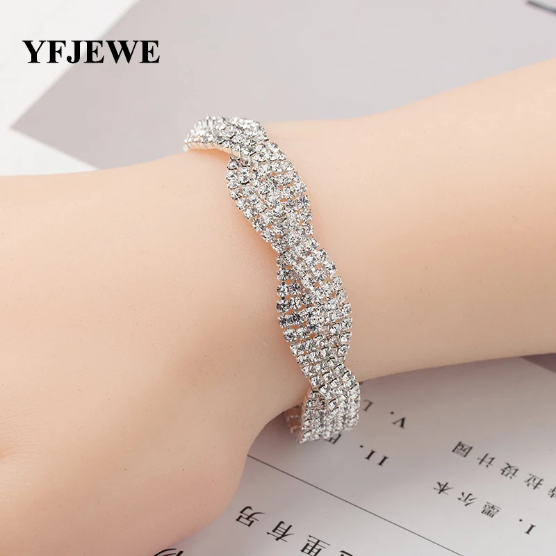 YFJEWE Fashion Jewelry Accessories Crystal Bracelets For Women Femme Charm Bracelets Bangles Wedding Jewelry With Stones B133
YFJEWE Fashion Jewelry Accessories Crystal Bracelets For Women Femme Charm Bracelets Bangles Wedding Jewelry With Stones B133