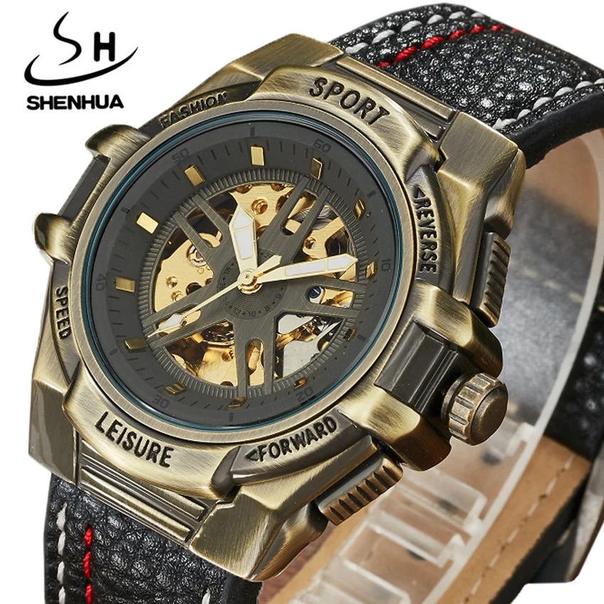 Mechanical Men watch Automatic Wristwatches Creative Top Brand Luxury Leather Steampunk Skeleton Watches Relogio Masculino Clock
Mechanical Men watch Automatic Wristwatches Creative Top Brand Luxury Leather Steampunk Skeleton Watches Relogio Masculino Clock
