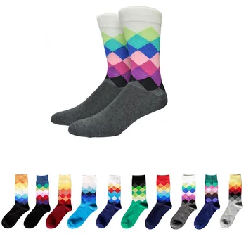 Casual Mens Cotton Colorful Geometry Socks Harajuku Gradient Color Business Dress Socks Diamond Plaid Long 2017 New High Quality
Casual Mens Cotton Colorful Geometry Socks Harajuku Gradient Color Business Dress Socks Diamond Plaid Long 2017 New High Quality
