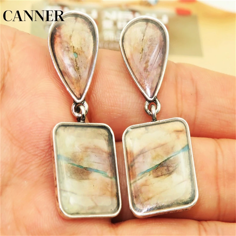 CANNER Vintage Round Drop Earrings For Women Simple White Natural Stone Female Jewelry Retro Bohemia Statement Earring R4
CANNER Vintage Round Drop Earrings For Women Simple White Natural Stone Female Jewelry Retro Bohemia Statement Earring R4