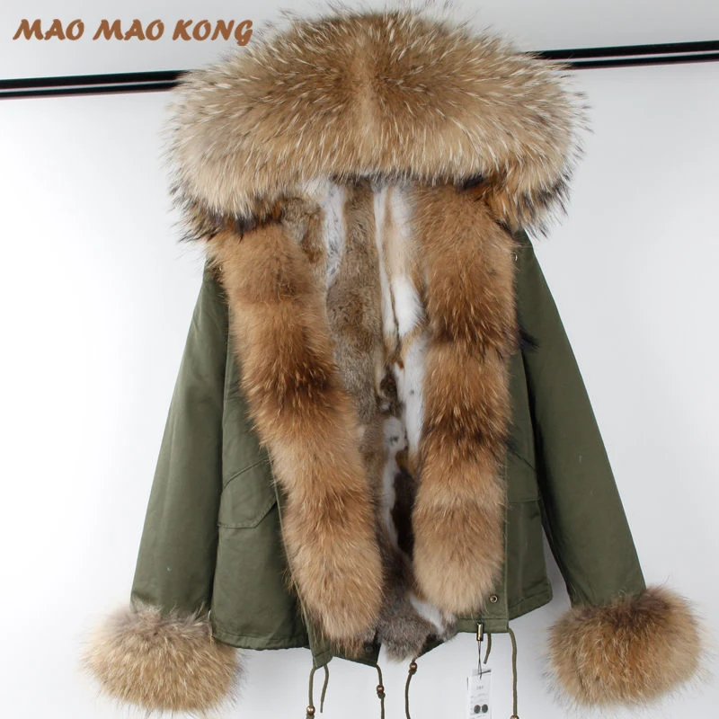 2019 new fashion winter ladies Parker natural big raccoon fur collar detachable rex rabbit fur lining thick fur coat female
2019 new fashion winter ladies Parker natural big raccoon fur collar detachable rex rabbit fur lining thick fur coat female