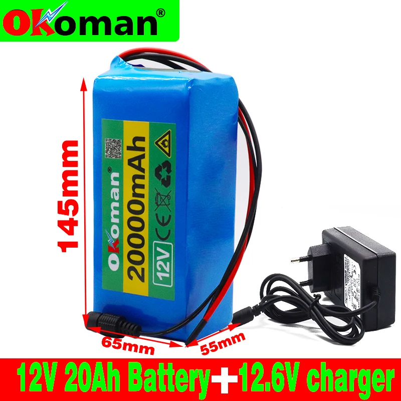 new 18650 Battery pack Large capacity 12v 20ah 18650 lithium battery protection board 12v 20000mAh capacity+Charger
new 18650 Battery pack Large capacity 12v 20ah 18650 lithium battery protection board 12v 20000mAh capacity+Charger