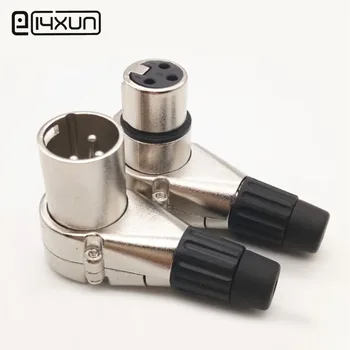 EClyxun 1pcs 3Pin XLR Male Female Plug Jack 90 Degrees 3 Pin Mic Microphone Speaker Audio Cable Connector
EClyxun 1pcs 3Pin XLR Male Female Plug Jack 90 Degrees 3 Pin Mic Microphone Speaker Audio Cable Connector