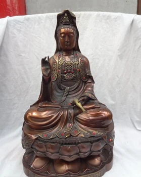 USPS to USA S1638 18" China Pure Bronze Lotus Kwan-Yin Buddha Joss QuanYin Bodhisattva Pot Statue
USPS to USA S1638 18" China Pure Bronze Lotus Kwan-Yin Buddha Joss QuanYin Bodhisattva Pot Statue