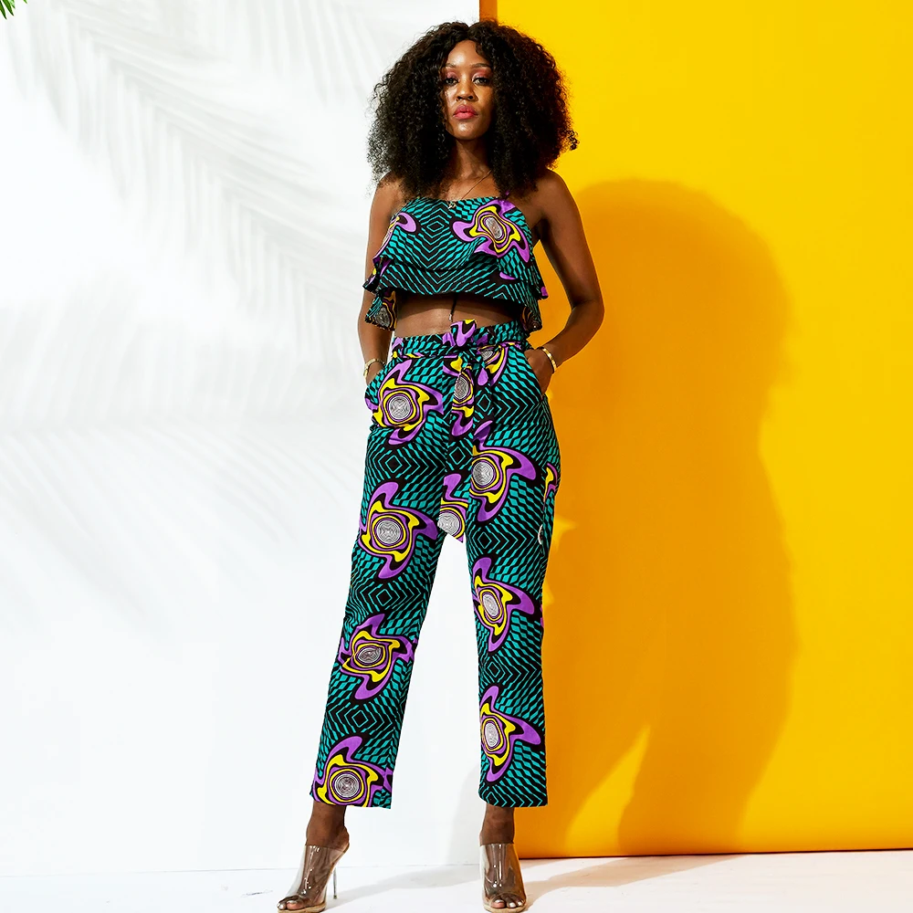 African Women clothes New Fashion sling top Ankara cotton Sexy top+skirt Set fashion Women Clothes
African Women clothes New Fashion sling top Ankara cotton Sexy top+skirt Set fashion Women Clothes