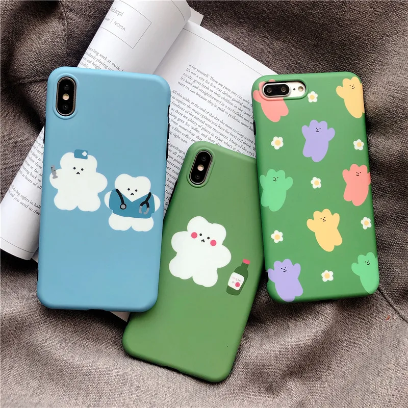 Cute Flower Bear Fundas for Iphone Xr 6 Case Matte Soft TPU Silicon Back Cover Coque for Iphone Xs Max 7 8 Plus 6Plus X Case
Cute Flower Bear Fundas for Iphone Xr 6 Case Matte Soft TPU Silicon Back Cover Coque for Iphone Xs Max 7 8 Plus 6Plus X Case