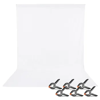 Neewer Photography Background Muslin Backdrop 6 x 9 feet/1.8 x 2.8 meters with 6 Clamps for Photo Studio Video Shooting
Neewer Photography Background Muslin Backdrop 6 x 9 feet/1.8 x 2.8 meters with 6 Clamps for Photo Studio Video Shooting