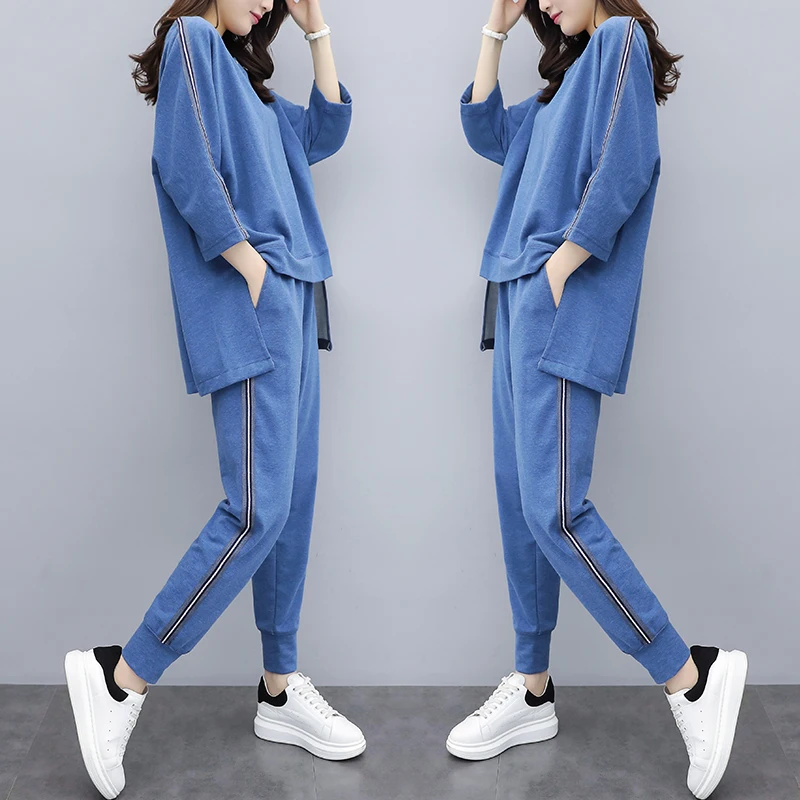 Casual Big Size Two Piece Set Top And Pants Tracksuit Women Ensemble Femme Survetement Conjunto Feminino Year-old Female Costume
Casual Big Size Two Piece Set Top And Pants Tracksuit Women Ensemble Femme Survetement Conjunto Feminino Year-old Female Costume