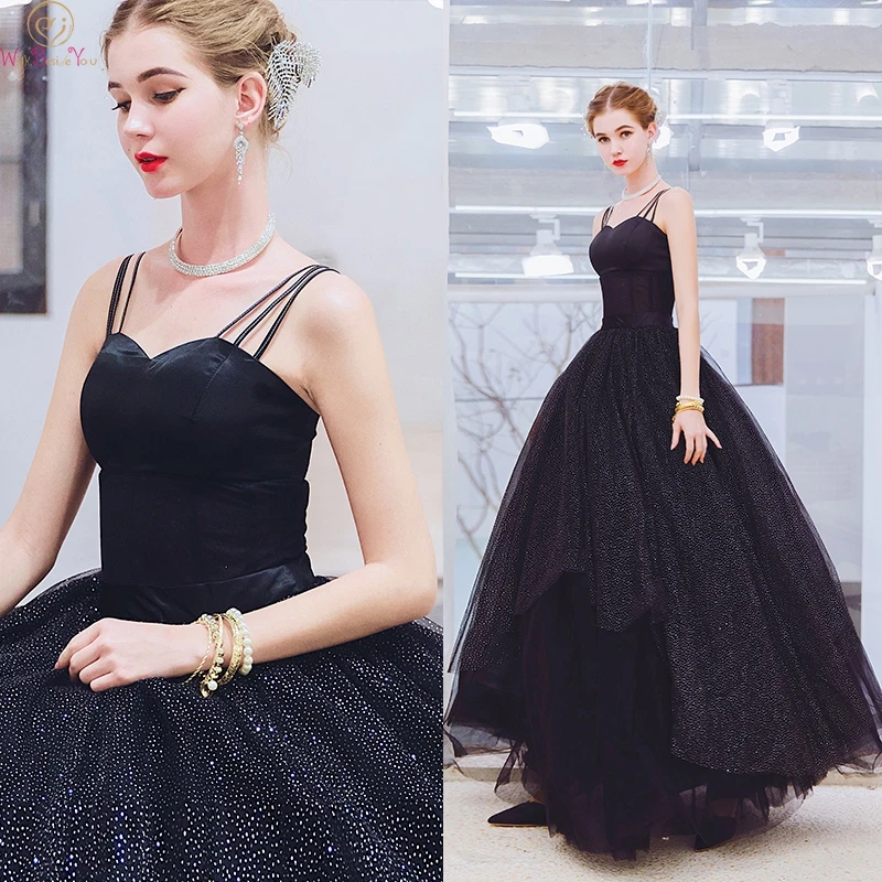 Black Ball Gown Evening Dresses 2019 Elegant Floor Length Long Spaghetti Straps Sequined Formal Party Prom Gowns Walk Beside You
Black Ball Gown Evening Dresses 2019 Elegant Floor Length Long Spaghetti Straps Sequined Formal Party Prom Gowns Walk Beside You