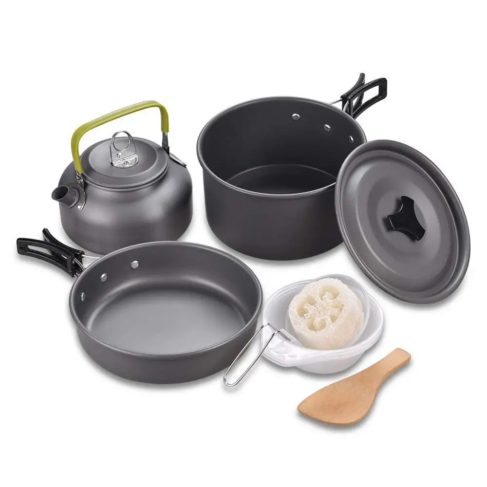 8PCS Portable Camping Cookware Pot Set Mess Kit Folding Cook Pot Set for Hiking Backpacking Gear Lightweight Durable Utensils
8PCS Portable Camping Cookware Pot Set Mess Kit Folding Cook Pot Set for Hiking Backpacking Gear Lightweight Durable Utensils