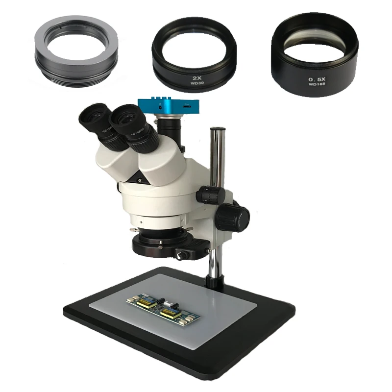 3.5X 90X simul focal Тринокулярный стереомикроскоп HDMI USB цифровой 20MP видео камера microscopio