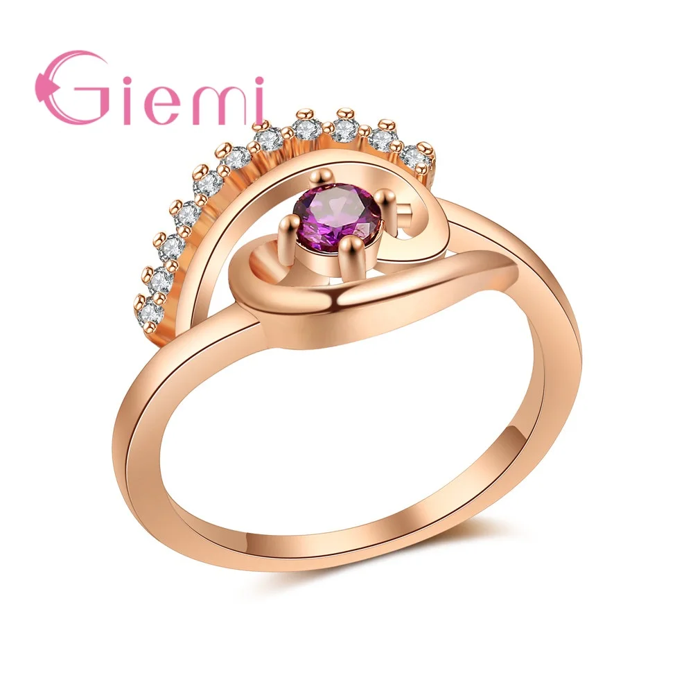 New Fashionable Rose Gold Finger Rings For Women Female Special Round Shape Purple Cubic Zirconia Jewelry Crystal Present
New Fashionable Rose Gold Finger Rings For Women Female Special Round Shape Purple Cubic Zirconia Jewelry Crystal Present