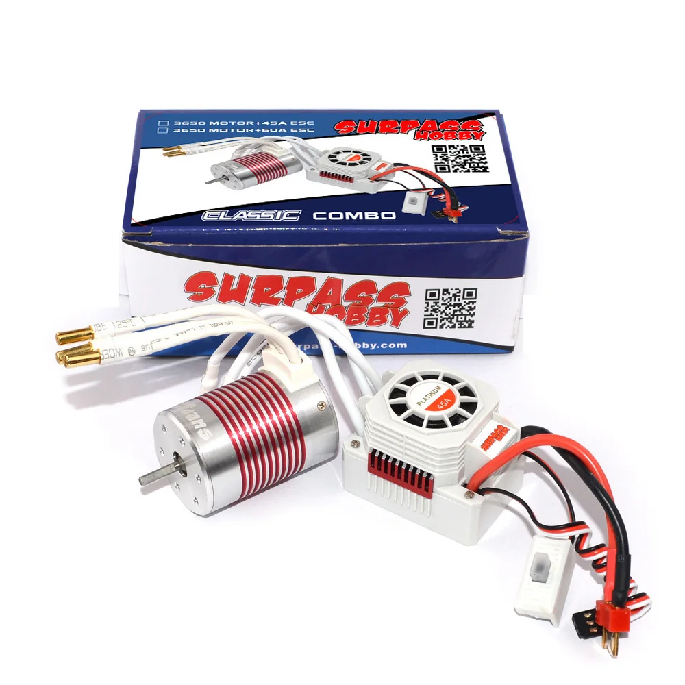 

Platinum Waterproof 3650 4300KV Brushless Motor With 60A ESC Combo Suitable For 1:10 Rc Car Models