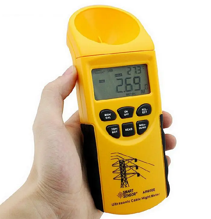 AR600E cable altimeter, handheld, ultrasonic wave height cable tester, height detector.
AR600E cable altimeter, handheld, ultrasonic wave height cable tester, height detector.