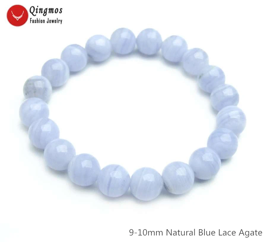 Qingmos Fashion Blue Lace Agates Bracelet for Women with 9-10mm Round Natural Blue Lace Agates Stone Bracelet Jewelry 7.5'' b478
Qingmos Fashion Blue Lace Agates Bracelet for Women with 9-10mm Round Natural Blue Lace Agates Stone Bracelet Jewelry 7.5'' b478